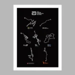 imagem ilustrativa do quadro decorativo Seven Majors - borda branca